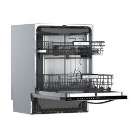 Lavavajillas integrable 60 cm - CECOTEC Bolero Aguazero 6320 Full-BI Black Glass, 8 programas, 60 cm, Negro