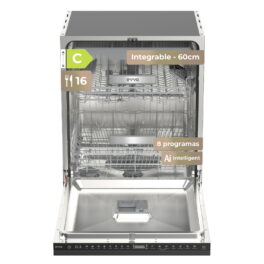 Lavavajillas integrable 60 cm - EVVO Di.3, 8 programas, 600 mm, Inox