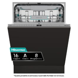 Lavavajillas integrable 60 cm - HISENSE 746058, 16 servicios, 6 programas, 60 cm, No aplicable