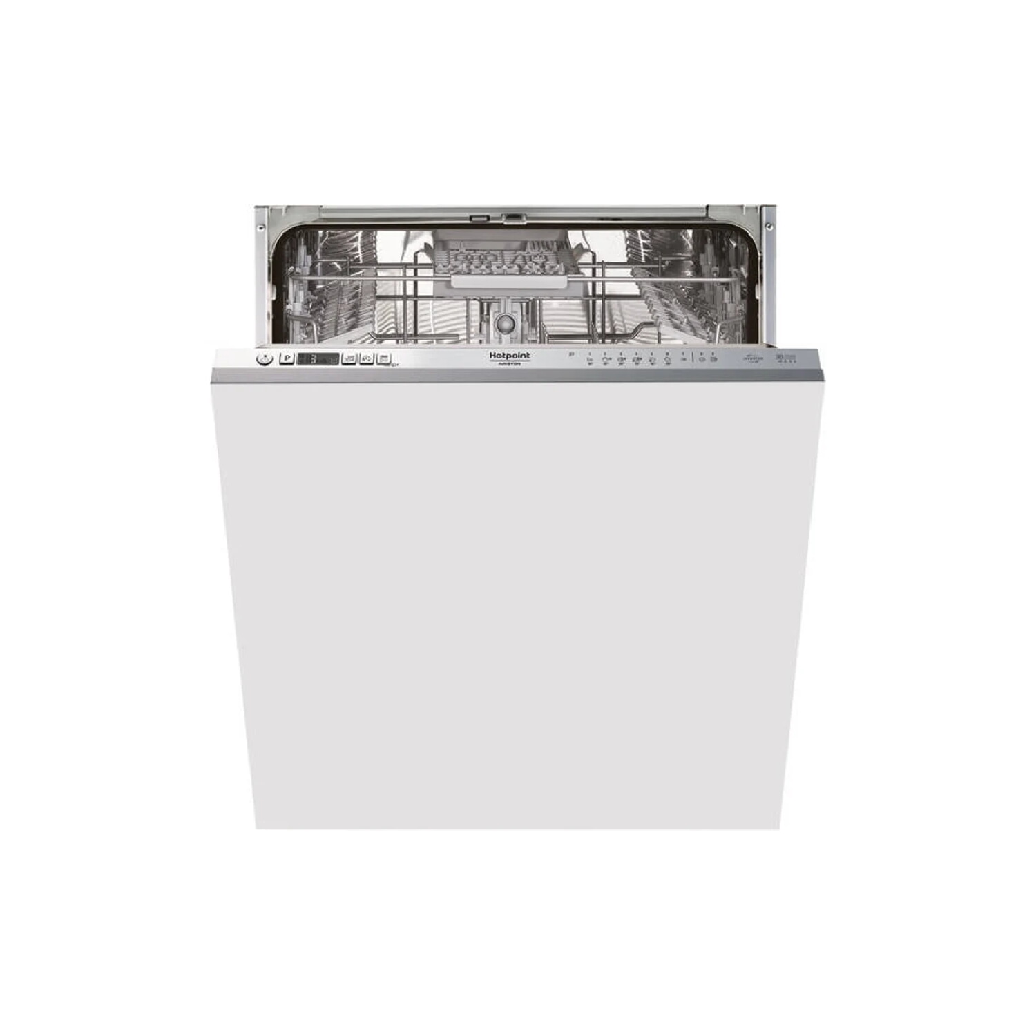 Lavavajillas integrable 60 cm - HOTPOINT HIC 3C26 CW, 14 servicios, 9 programas, 600 mm, Grey