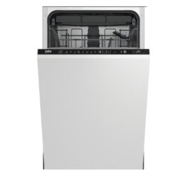 Lavavajillas integrable - Beko BDIS38040A, 11 servicios, 8 programas, 45 cm, Auto Dose, AquaIntense, Motor ProSmart, Sin Panelar