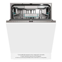 Lavavajillas integrable - Hisense HV673A65, 16 servicios, 7 programas, 59.8 cm, Tercera Bandejea, Wi Fi, Sin Panelar