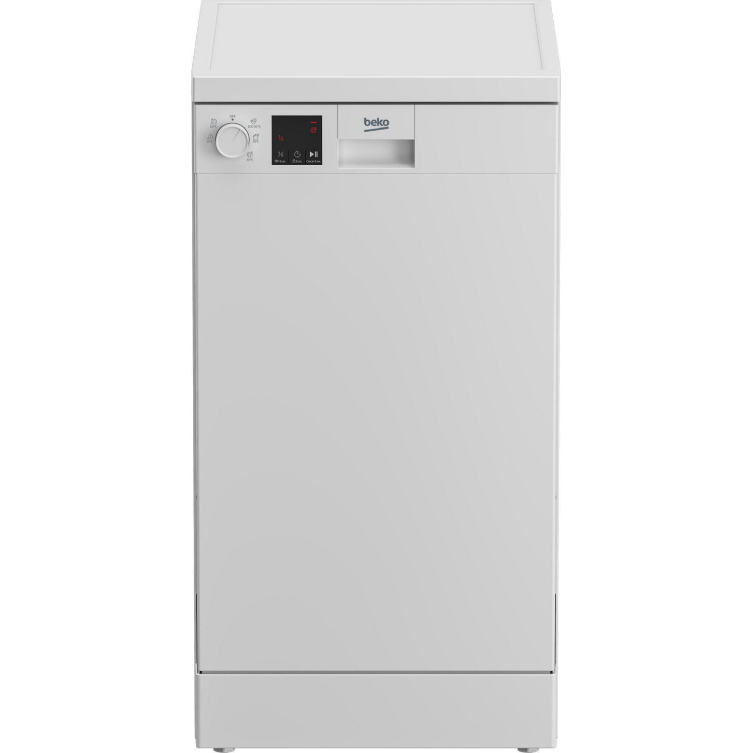 Lavavajillas libre instalación 45 cm - BEKO DVS05024W, 10 servicios, 5 programas, 45 cm, Not available