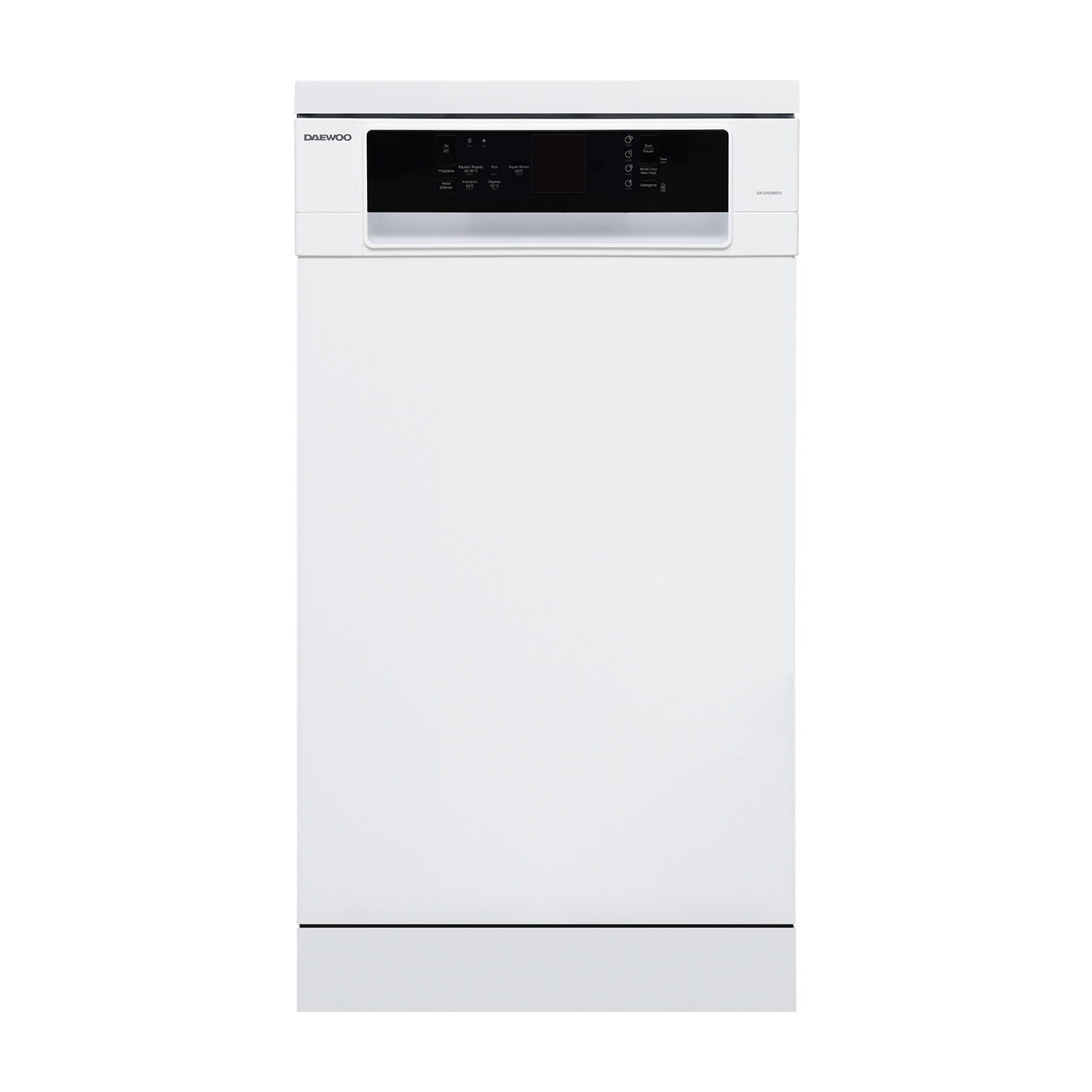 Lavavajillas libre instalación 45 cm - DAEWOO DA1D5SW0ES, 10 servicios, 5 programas, 450 mm, Blanco