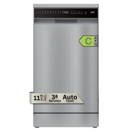Lavavajillas libre instalación 45 cm - VOK EVD-11FCSAD, 11 servicios, 8 programas, 45 cm, Silver