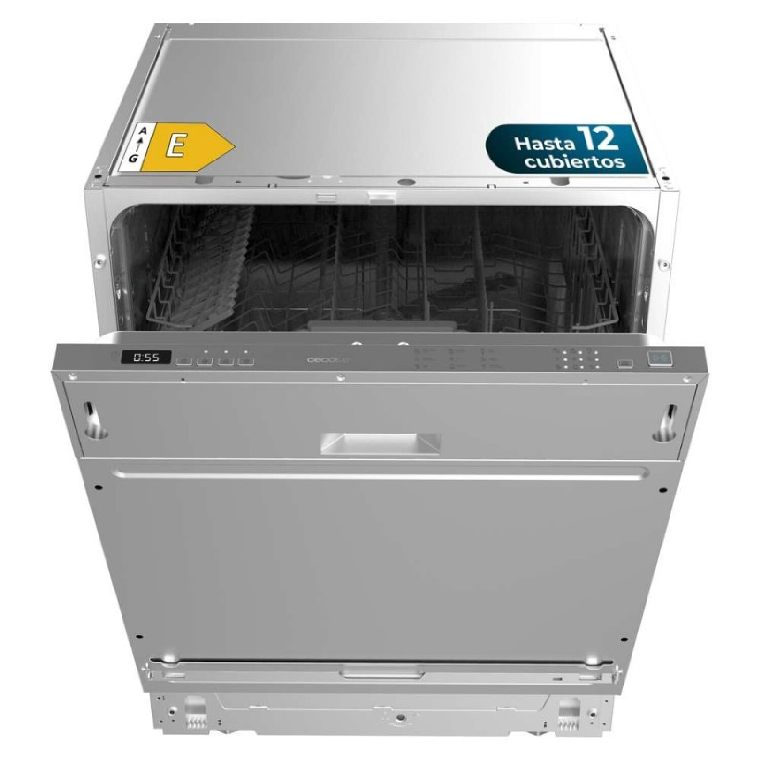 Lavavajillas libre instalación 60 cm - CECOTEC Bolero Aguazero 6102 Full-BI E, 60 cm, Plateado