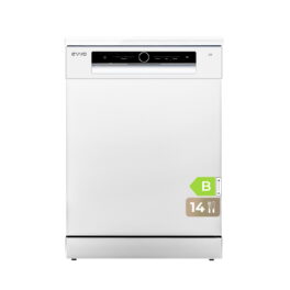 Lavavajillas libre instalación 60 cm - EVVO D5 Blanco, 14 servicios, 8 programas, 598 mm, Blanco