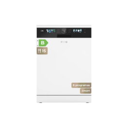 Lavavajillas libre instalación 60 cm - EVVO D6, 8 programas, 598 mm, Blanco