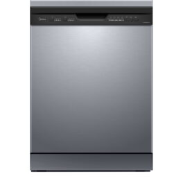 Lavavajillas - Midea MFD60S080X, 12 Servicios, 4 Programas, Ancho 59.8 cm, Inicio Diferido, Inox
