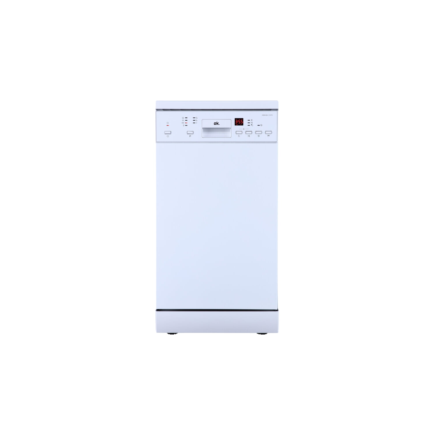 Lavavajillas - ok. ODW 4541-1 E FS, 10 Servicios, 7Programas, 44.5 cm, Libre Instalación, Blanco