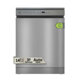 Lavavajillas libre instalación 60 cm - VOK EVD-14FCSADN, 14 servicios, 8 programas, 60 cm, Inox