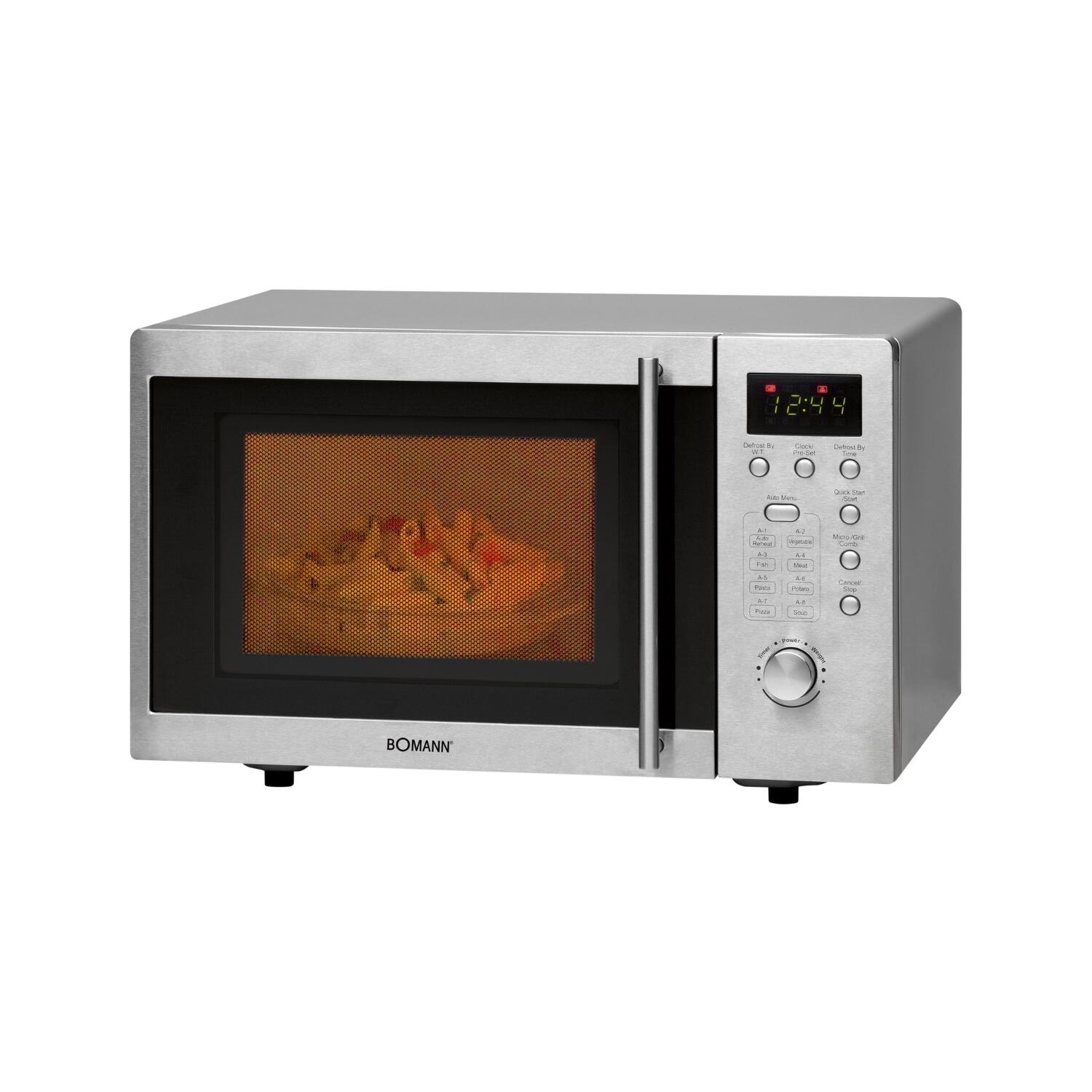 Microondas libre instalación - BOMANN 622111, 800 W, 5 potencia, 20 l, Inox