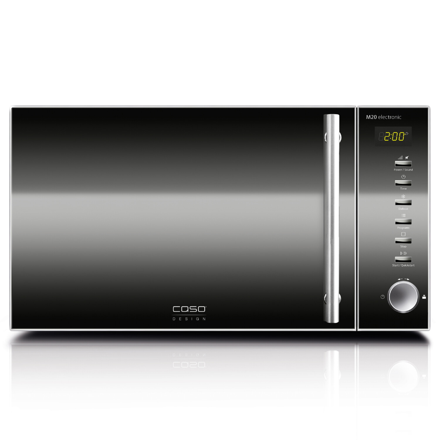 Microondas - CASO 3315, 800 W, 5 potencia, 20 l, Plata