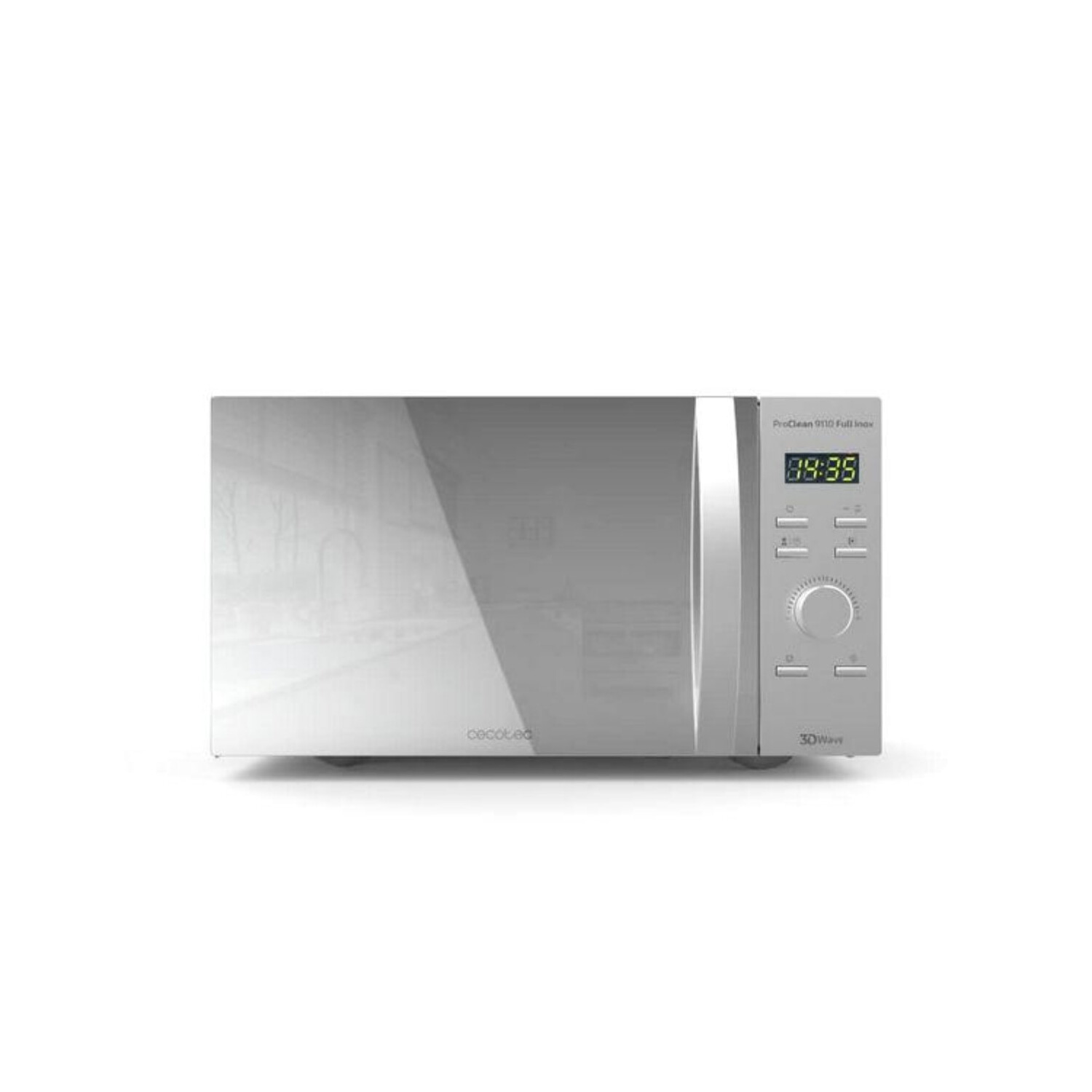 Microondas - CECOTEC 0154 PROCLEAN 9110 FULL INOX, 1000 W, 5 potencia, 1 l, Plateado