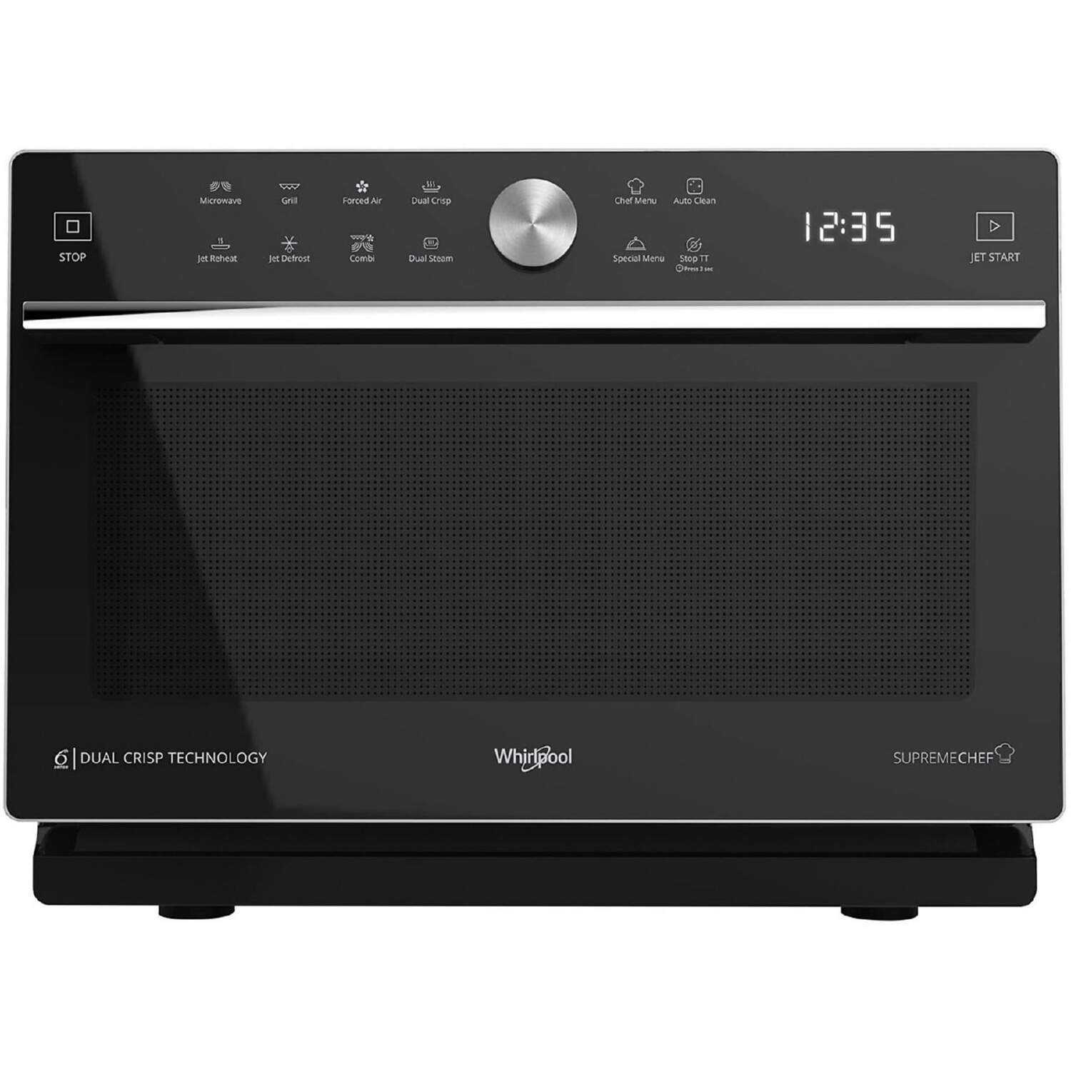 Microondas combinado - WHIRLPOOL MWSC933SB, 2000 W, 7 potencia, 33 l, Bicolor