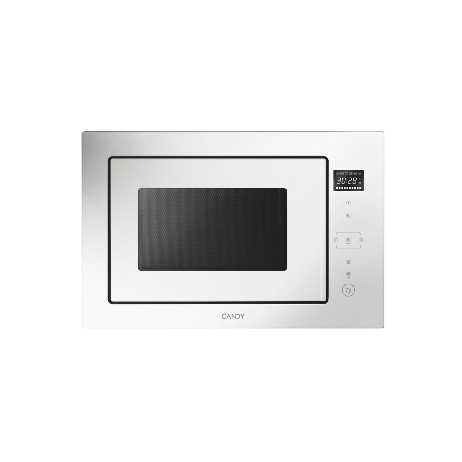 Microondas con grill integrable - Candy CA38MWN7NW, Grill de 1100 W, 8 niveles, 28 l, Blanco