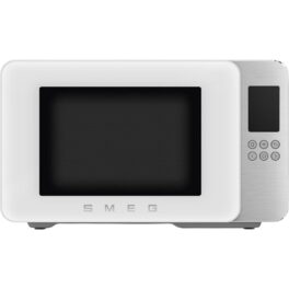 Microondas con grill - SMEG MOC01WHMEU, 1450 W, 29 l, Blanco mate