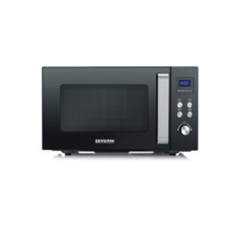 Microondas con grill y base de vidrio - SEVERIN MW 7763, 1000 W, 10 potencia, 25 l, negro