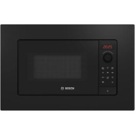 Microondas integrable - BOSCH BFL623MB4, 800 W, 5 potencia, 20 l, Negro