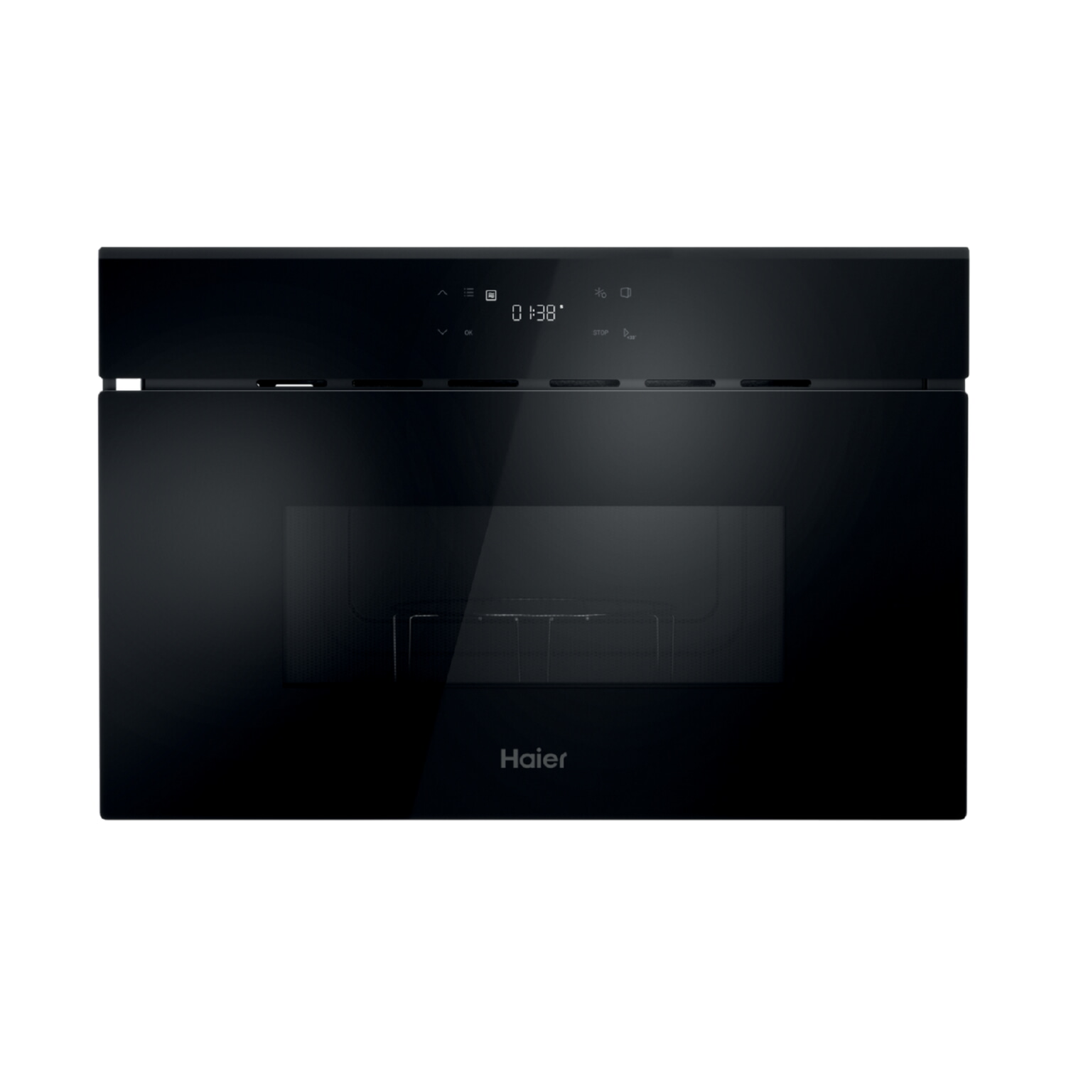 Microondas integrable - HAIER H38SIDBF7XS, 1300 W, 7 potencia, 24 l, Negro