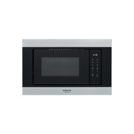 Microondas integrable - HOTPOINT MF20S IX HA.1, 900 W, 6 potencia, 20 l, Negro, Acero inoxidable