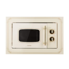 Microondas integrable - KLARSTEIN Victoria 20, 800 W, 5 potencia, 20 l, Marfil