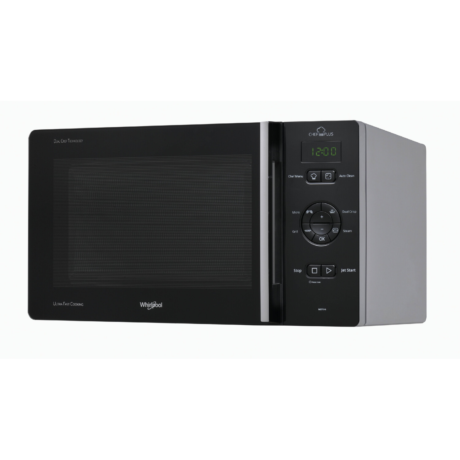 Microondas con grill - WHIRLPOOL MCP 346 SL, 800 W, 6 potencia, 25 l, Gris