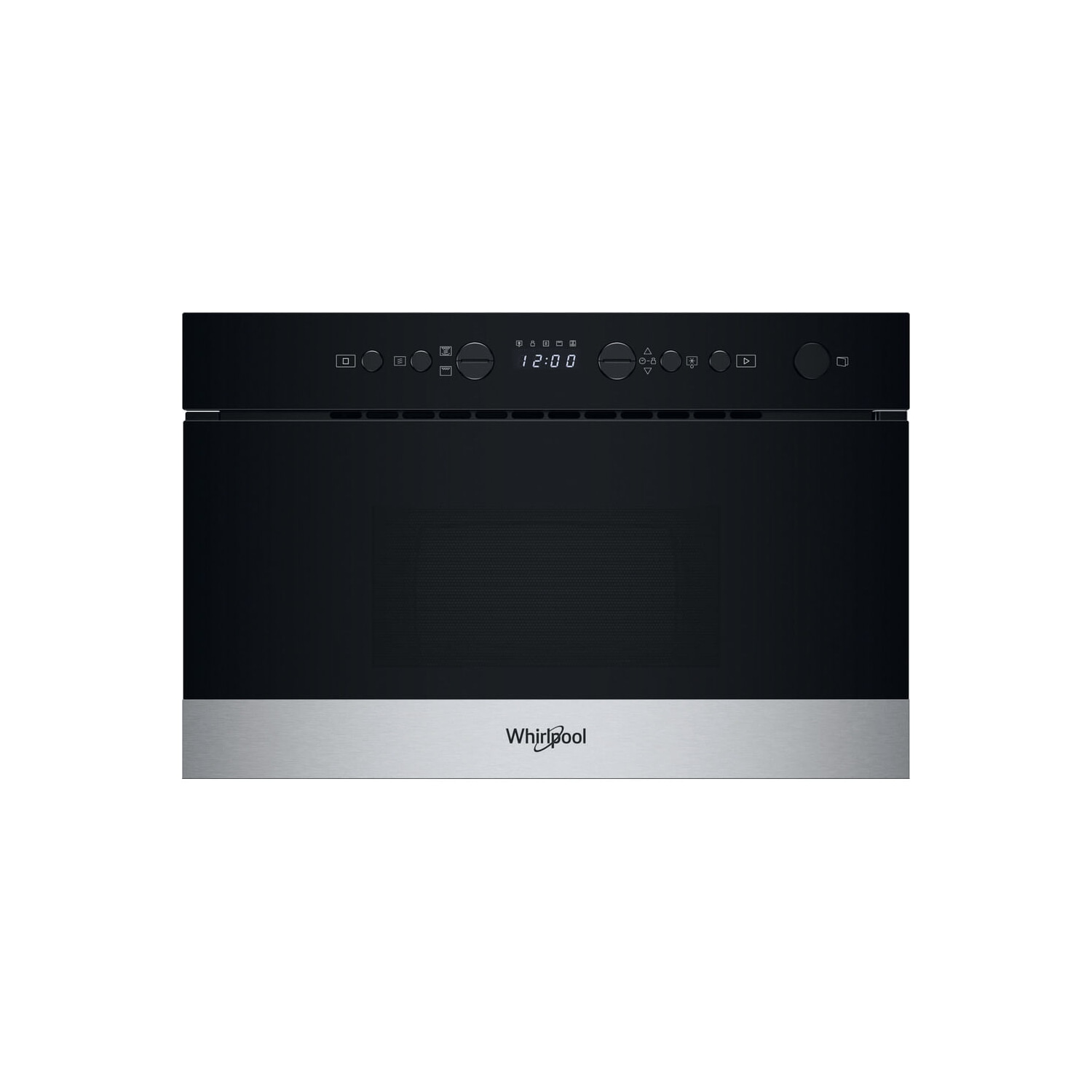 Microondas integrable - WHIRLPOOL WMN574BX, 2000 W, 4 potencia, 22 l, Negro, Acero inoxidable