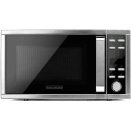Microondas libre instalación - BLACK & DECKER ES9700040B, 1000 W, 10 potencia, 25 l, Gris