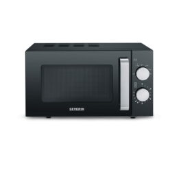Microondas con base de vidrio - SEVERIN MW 7761, 800 W, 6 potencia, 20 l, Negro