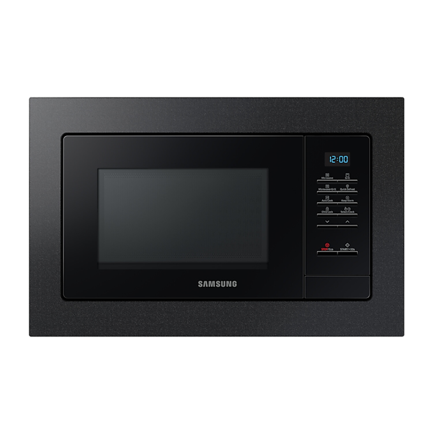 Microondas libre instalación - SAMSUNG MQ7000A, 1300 W, 6 potencia, 23 l, Negro