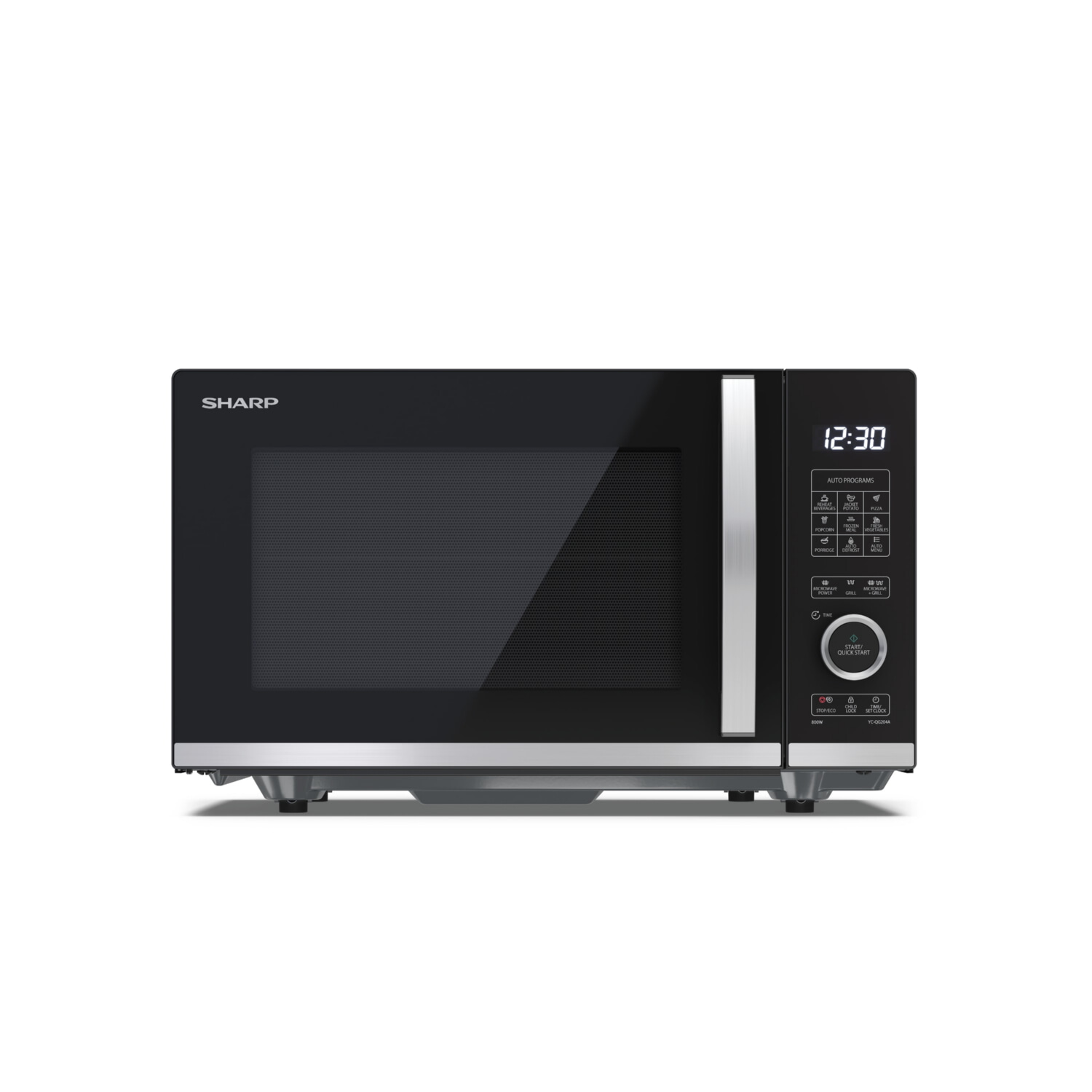 Microondas libre instalación - SHARP MICROONDAS LIBRE INST. SHARP YC-QG204AE-B SIN PLATO C/GRILL 20L, 800 W, 10 potencia, 20 l, Inox