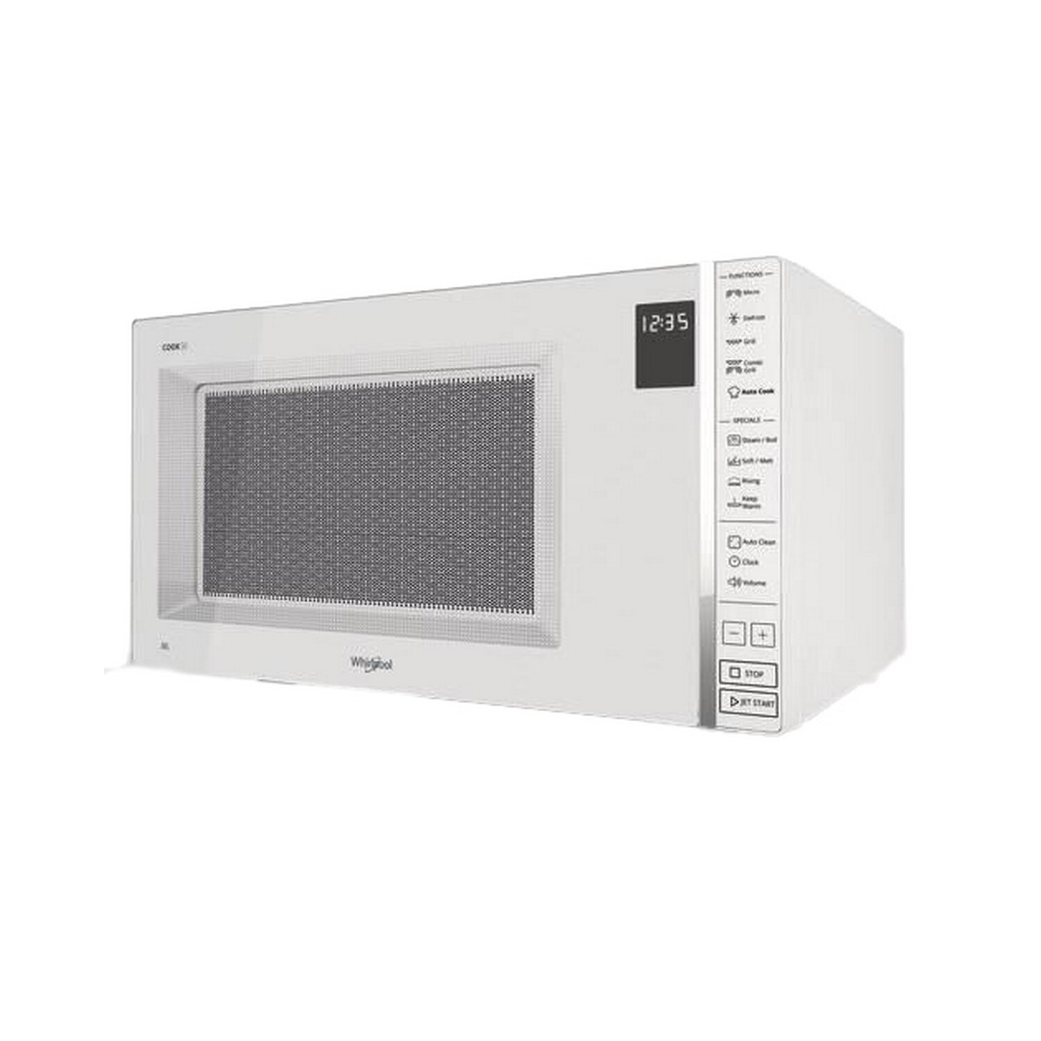 Microondas libre instalación - WHIRLPOOL 213422277, 900 W, 7 potencia, 30 l, Blanco