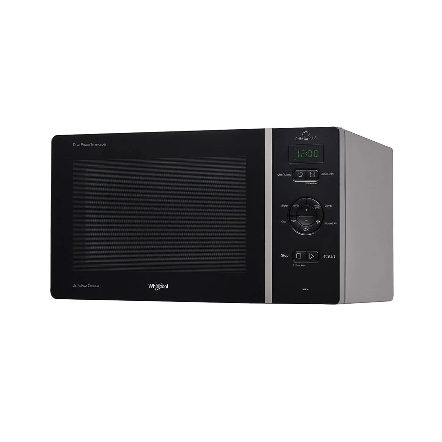 Microondas libre instalación - WHIRLPOOL MCP 347 SL, 900 W, 6 potencia, 25 l, Negro