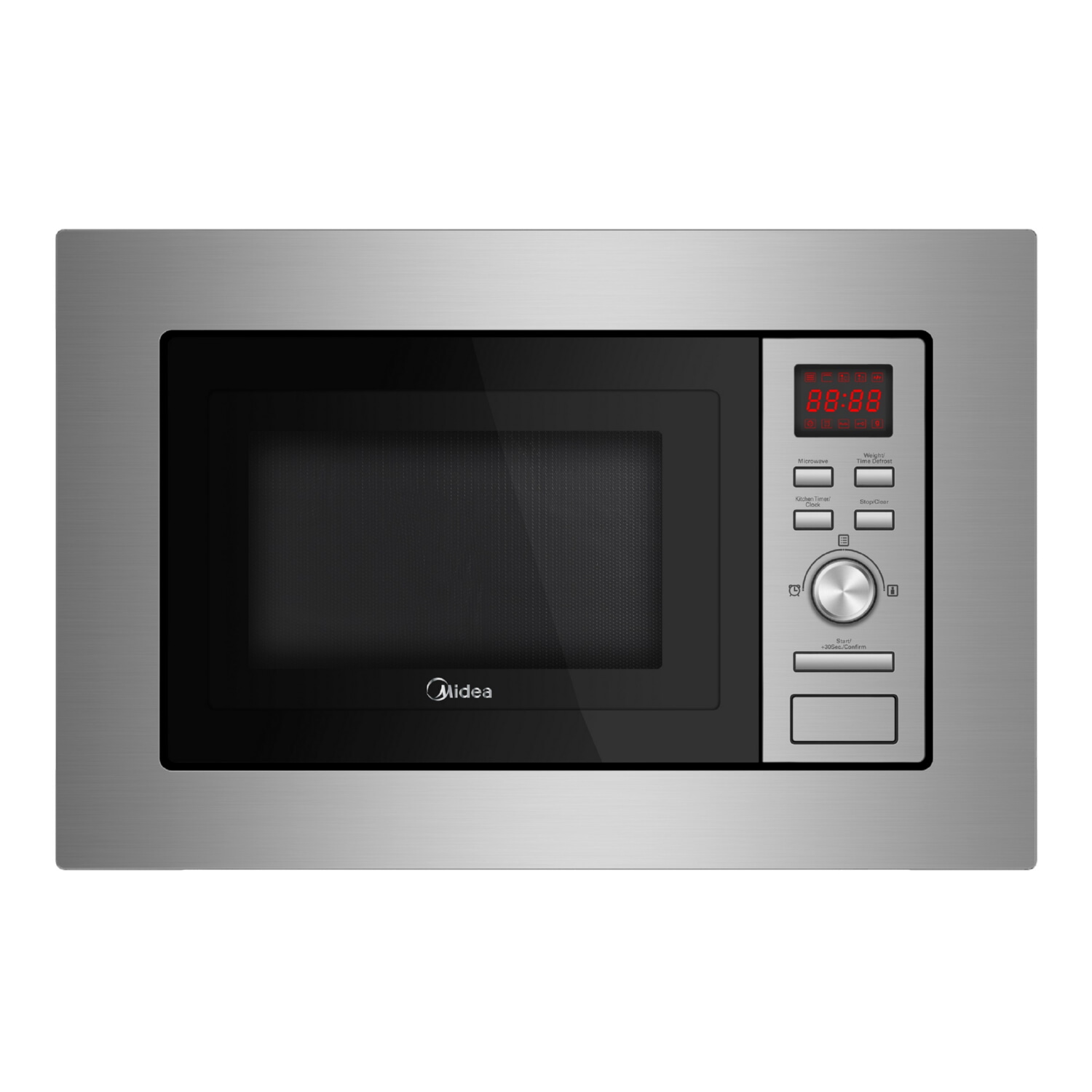 Microondas - MIDEA MCMI208GDIP, 800 W, 3 potencia, 20 l, Plata