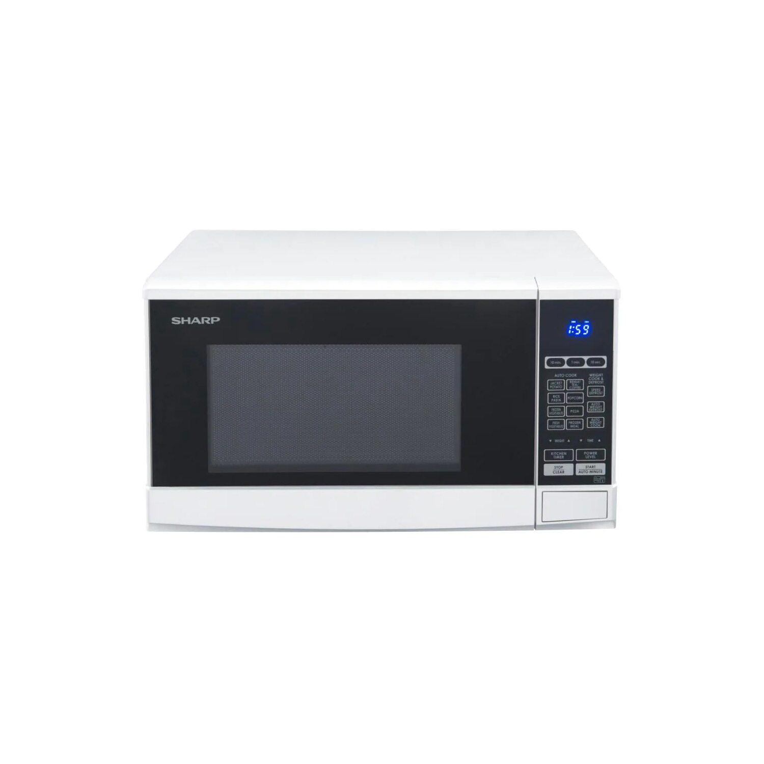 Microondas libre instalación - SHARP R270W, 800 W, 10 potencia, 20 l, Blanco