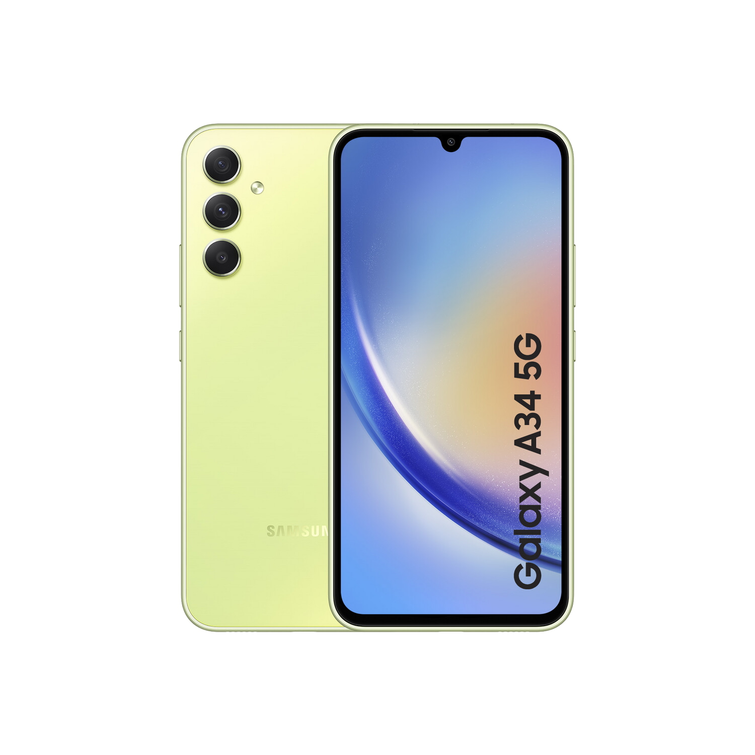 SAMSUNG GALAXY A34 5G 6+128 VERDE, Amarillo, Móvil Android, 128 GB, 6 GB RAM, 6,6 ' Super AMOLED, Gorilla Glass 5, 120 Hz, Dimensity 1080, 5000 mAh