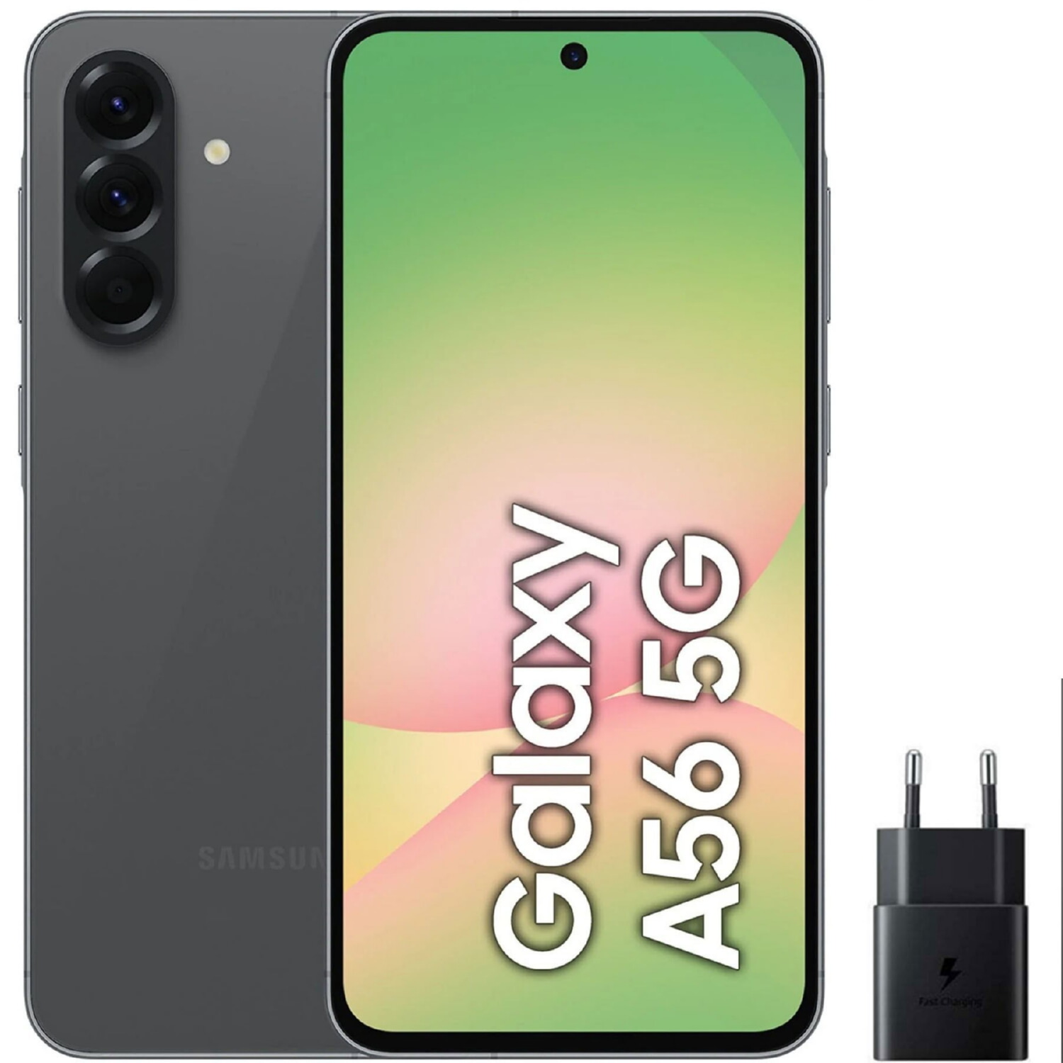 SAMSUNG A56, Negro, Móvil, 256 GB, 8 GB RAM, 6,7 ', Exynos 1580, 5000 mAh