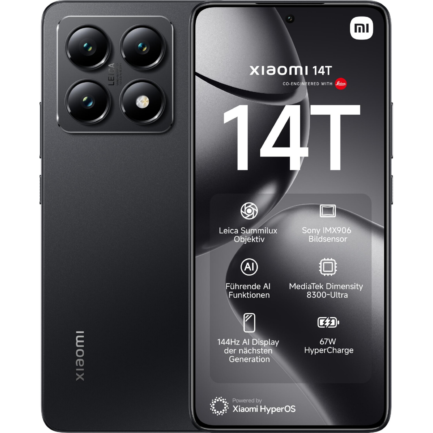 XIAOMI 14T 6.67P/5G/8N/12+256GB/B, Negro Titanio, Móvil Android, 256 GB, 12 GB RAM, 6,67 ' 1.5K, Mediateck Dimensity 8300 Ultra, 5,000 mAh