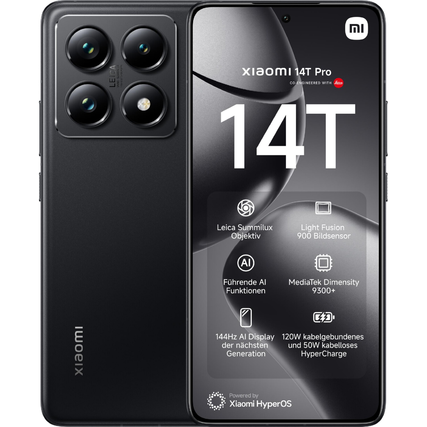 XIAOMI 14T PRO 6.67P/5G/8N/12+512GB/B, Negro Titanio, Móvil Android, 512 GB, 12 GB RAM, 6,67 ' 1.5K, Mediateck Dimensity 9300+, 5,000 mAh