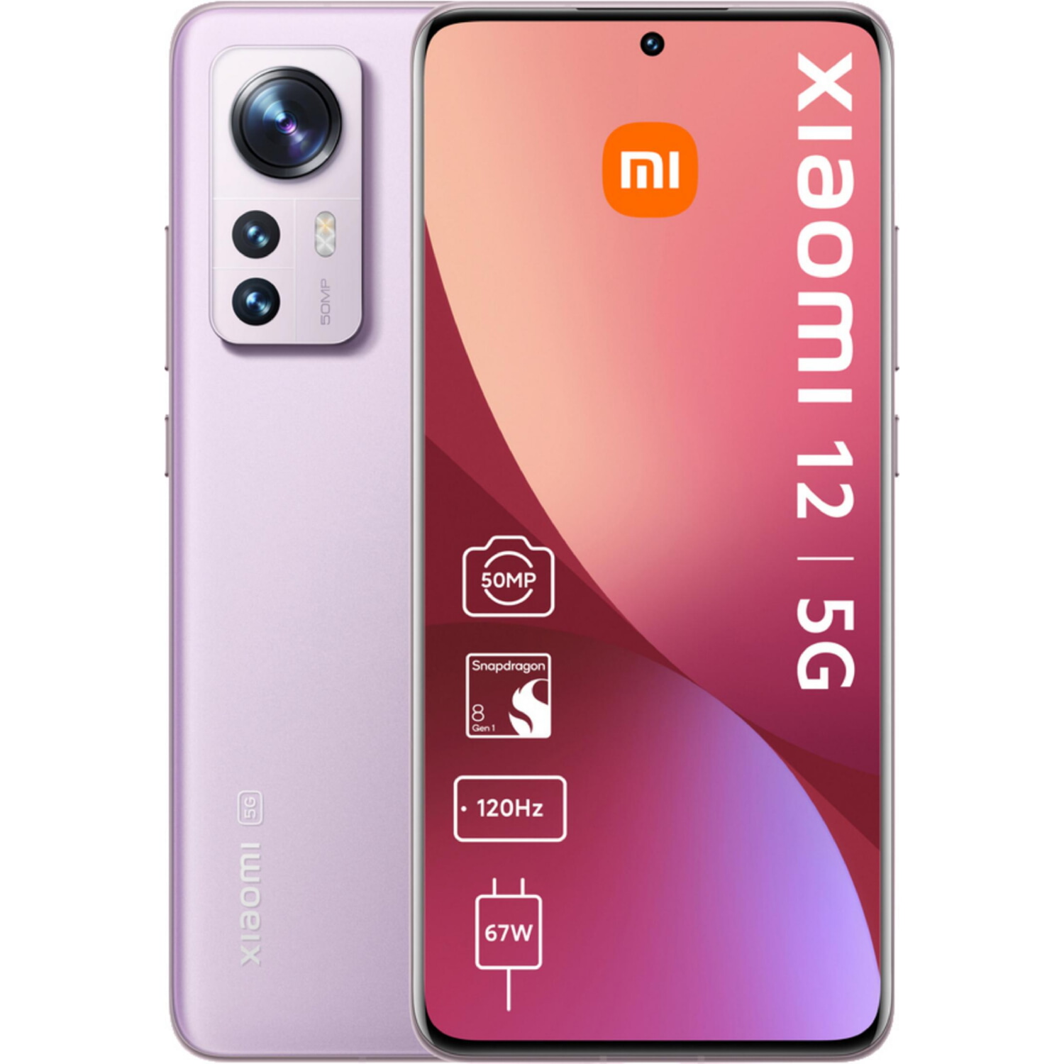 XIAOMI 12 6,25P/5G/8N/8+256GB/V, Púrpura, Móvil Android, 256 GB, 8 GB RAM, 6,28 ' Full HD+, Snapdragon 8 Gen 1, 4500 mAh