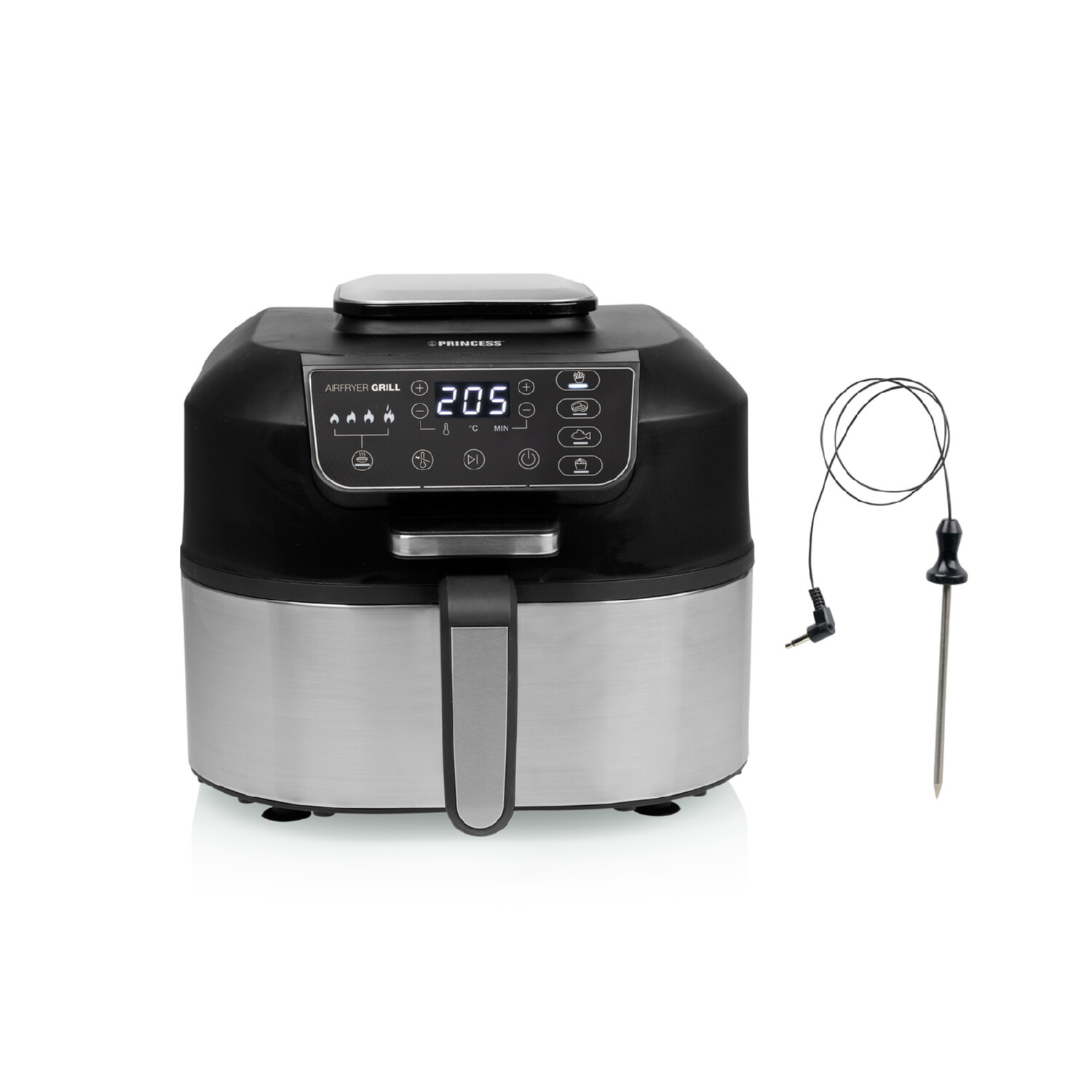 Freidora de aire - PRINCESS 01.182092.01.001, 1760 W, 5,6 l, Negro