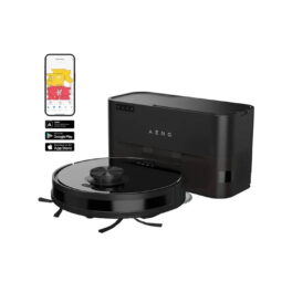 Robot aspirador - AENO RC5S, 200 W, Potencia de succión 4000 Pa, Depósito 0,52 l, Autonomía 120 min, Negro