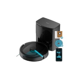 Robot aspirador - CECOTEC Conga 9590 Spin Revolution Ultra Power Home, 680 W, Depósito 3 l, Autonomía 120 min, Negro