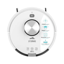 Robot aspirador - ETA Stormio, 14,4 W, Depósito 0,6 l, Autonomía 120 min, Blanco