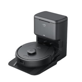 Robot aspirador - EUFY L60 Hybrid, 50 W, Potencia de succión 5 kPa, Depósito 0,29 l, Autonomía 120 min, Negro