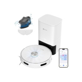 Robot aspirador - EZVIZ CS-RE4P, 45 W, Potencia de succión 4 kPa, Depósito 350 l, Autonomía 240 min, Blanco