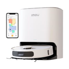 Robot aspirador - IMOU RV3, Potencia de succión 8500 kPa, Depósito 320 ml, Autonomía 180 min, Blanco