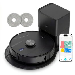 Robot aspirador - MEDION MD 100022, Potencia de succión 10000 Pa, Depósito 3 l, Autonomía 160 min, Gris