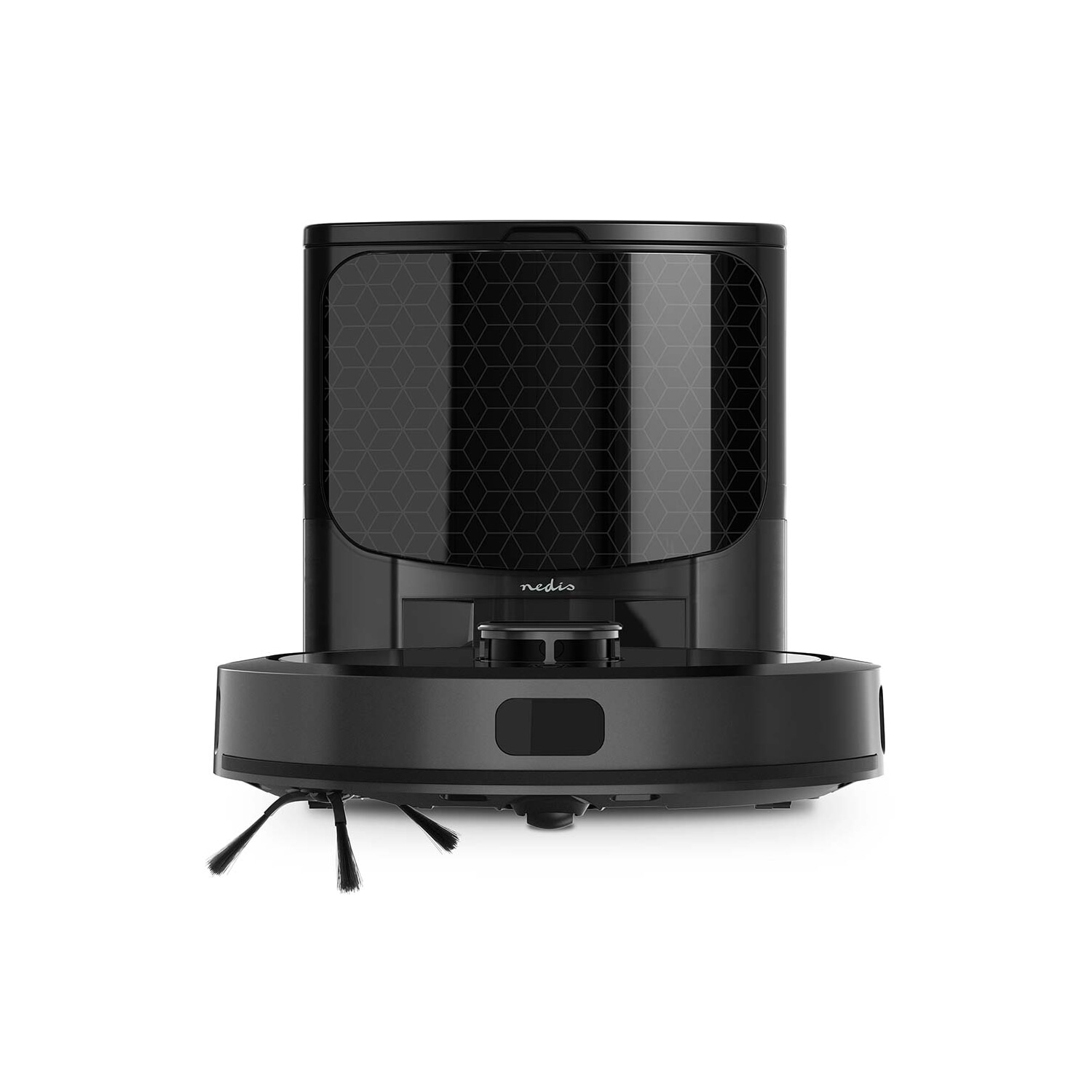 Robot aspirador - NEDIS WIFIVCL002CBK, Potencia de succión 4000 kPa, Depósito 0,6 l, Autonomía 180 min, Negro